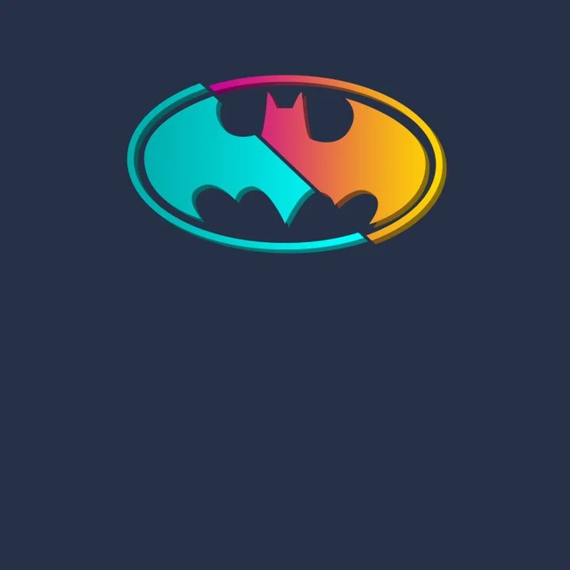 Justice League Neon Batman Men's T-Shirt - Navy