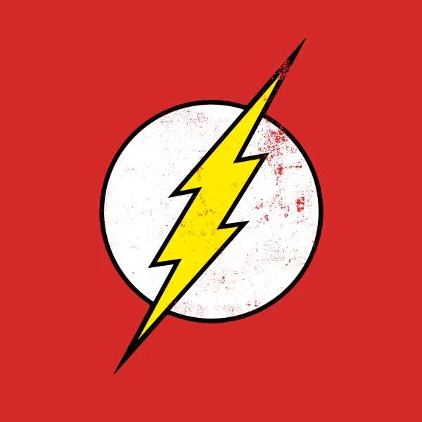 The Flash Core Distress Logo Men's T-Shirt - Red