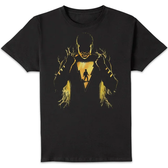 Shazam! Lightning Silhouet t-shirt - Zwart