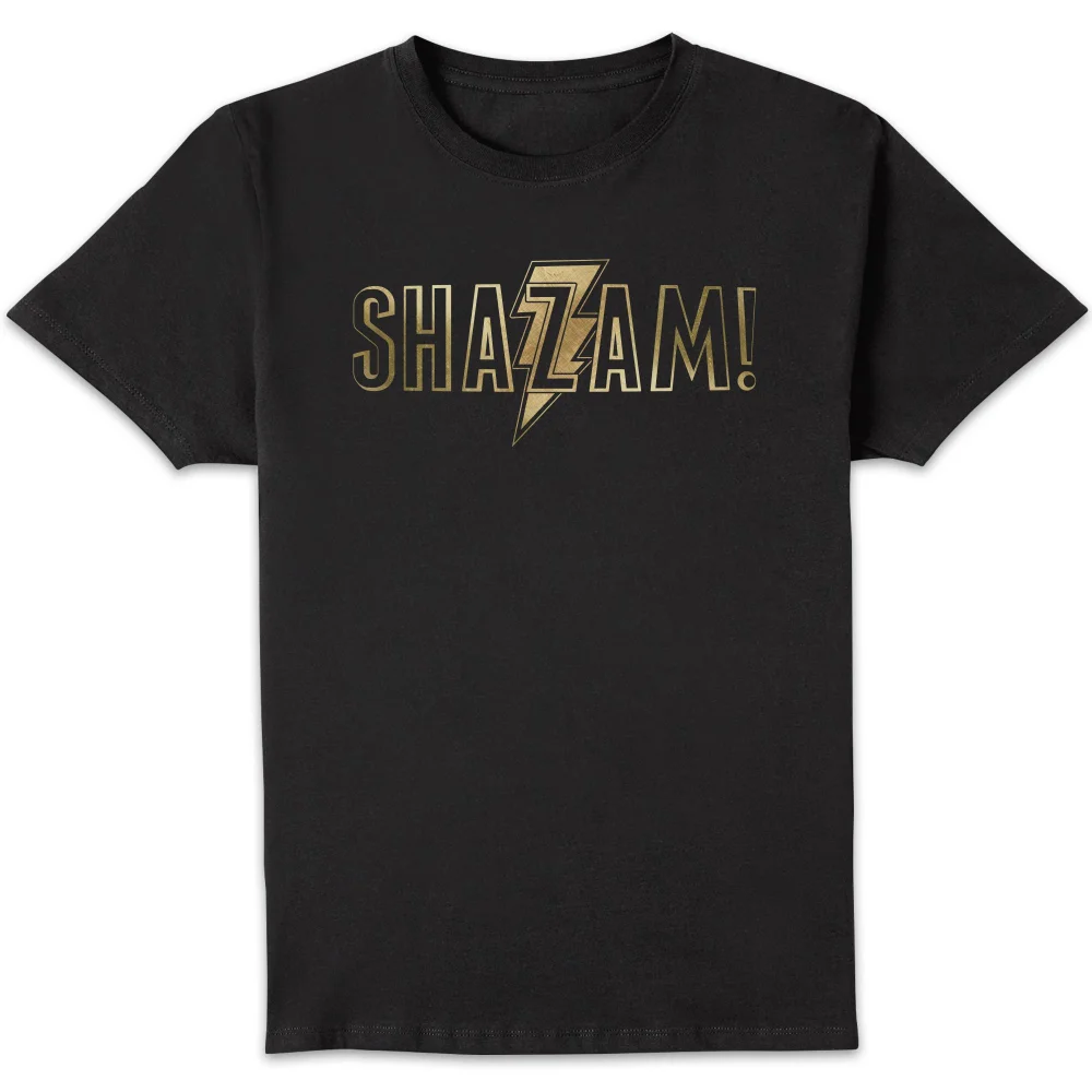 Shazam! Gold Logo t-shirt - Zwart - S Afbeelding 1
