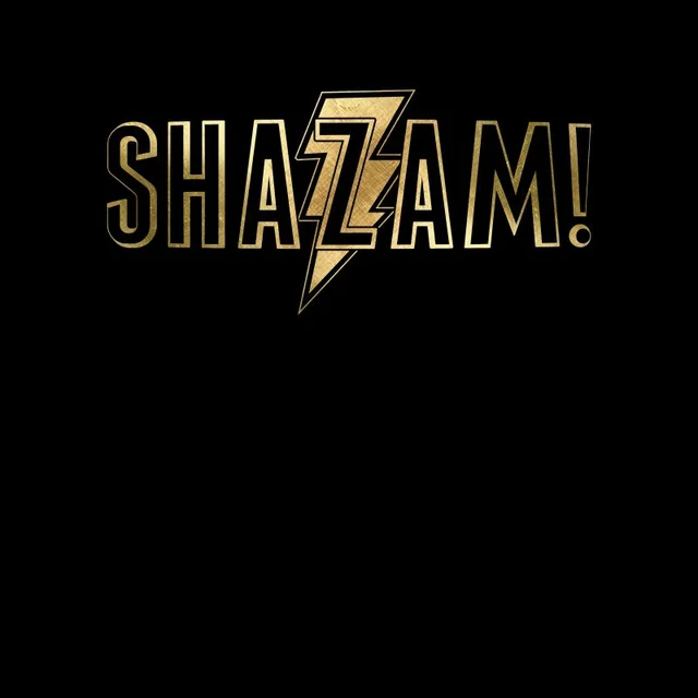 Shazam! Gold Logo t-shirt - Zwart