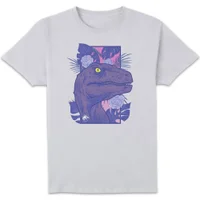 Jurassic Park Primal Floral Raptor t-shirt - Wit