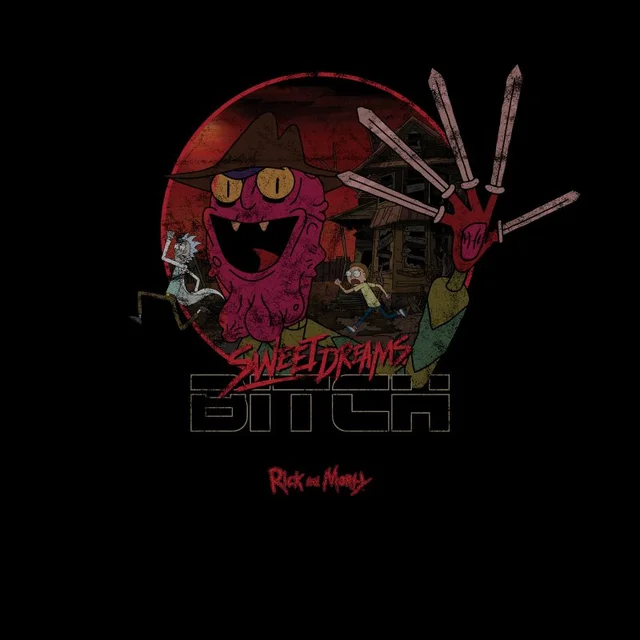 Rick and Morty Nightmare On Scary Street t-shirt - Zwart