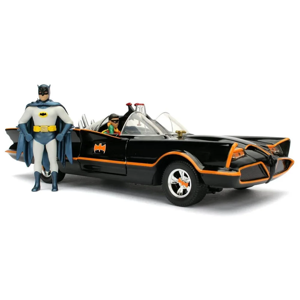Jada Die Cast 1:24 1966 Batmobile with Diecast Batman and Robin Afbeelding 1