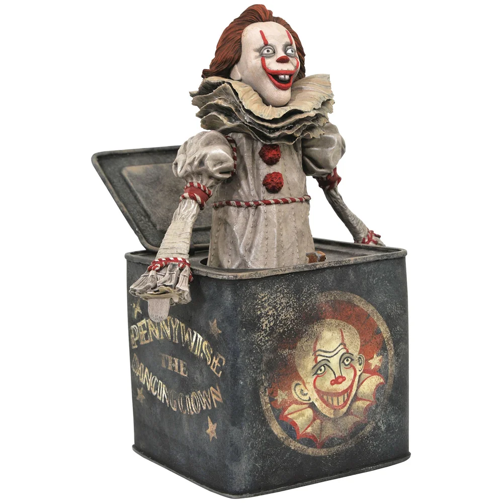 Diamond Select Movie Gallery PVC Figure - Pennywise In The Box Afbeelding 1
