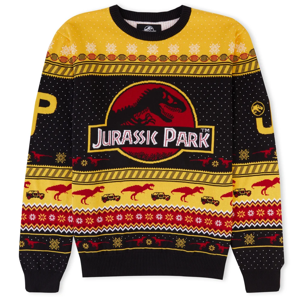Zavvi Exclusive Jurassic Park Gebreide Kersttrui - XS Afbeelding 1
