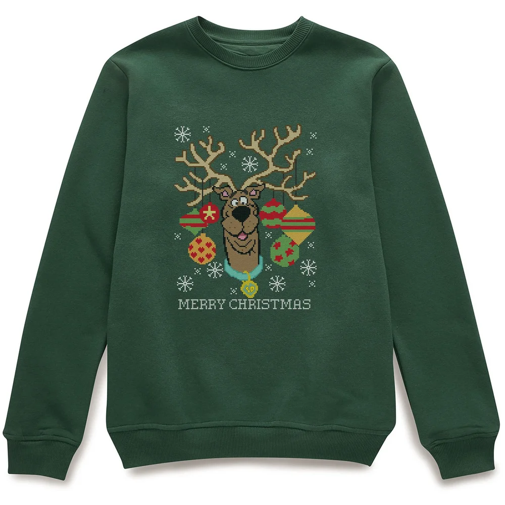 Scooby Doo Christmas Jumper - Forest Green - S Afbeelding 1