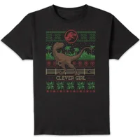 Jurassic Park Clever Girl Men's Christmas T-Shirt - Black