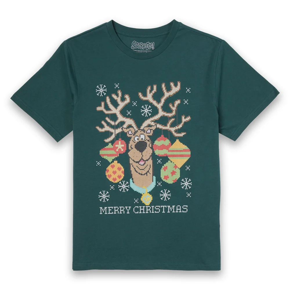 Scooby Doo Men's Christmas T-Shirt - Forest Green - S Afbeelding 1