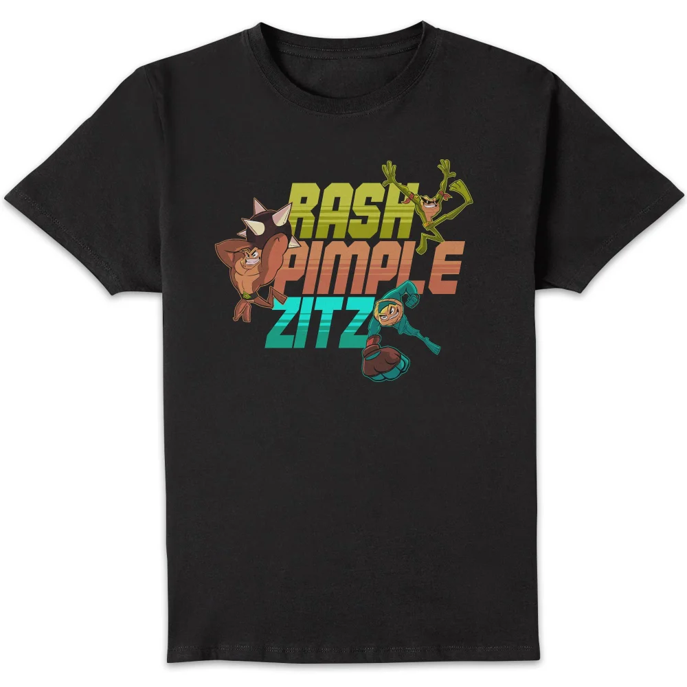 Battletoads Rash Pimple Zitz Unisex T-Shirt - Black - S Afbeelding 1