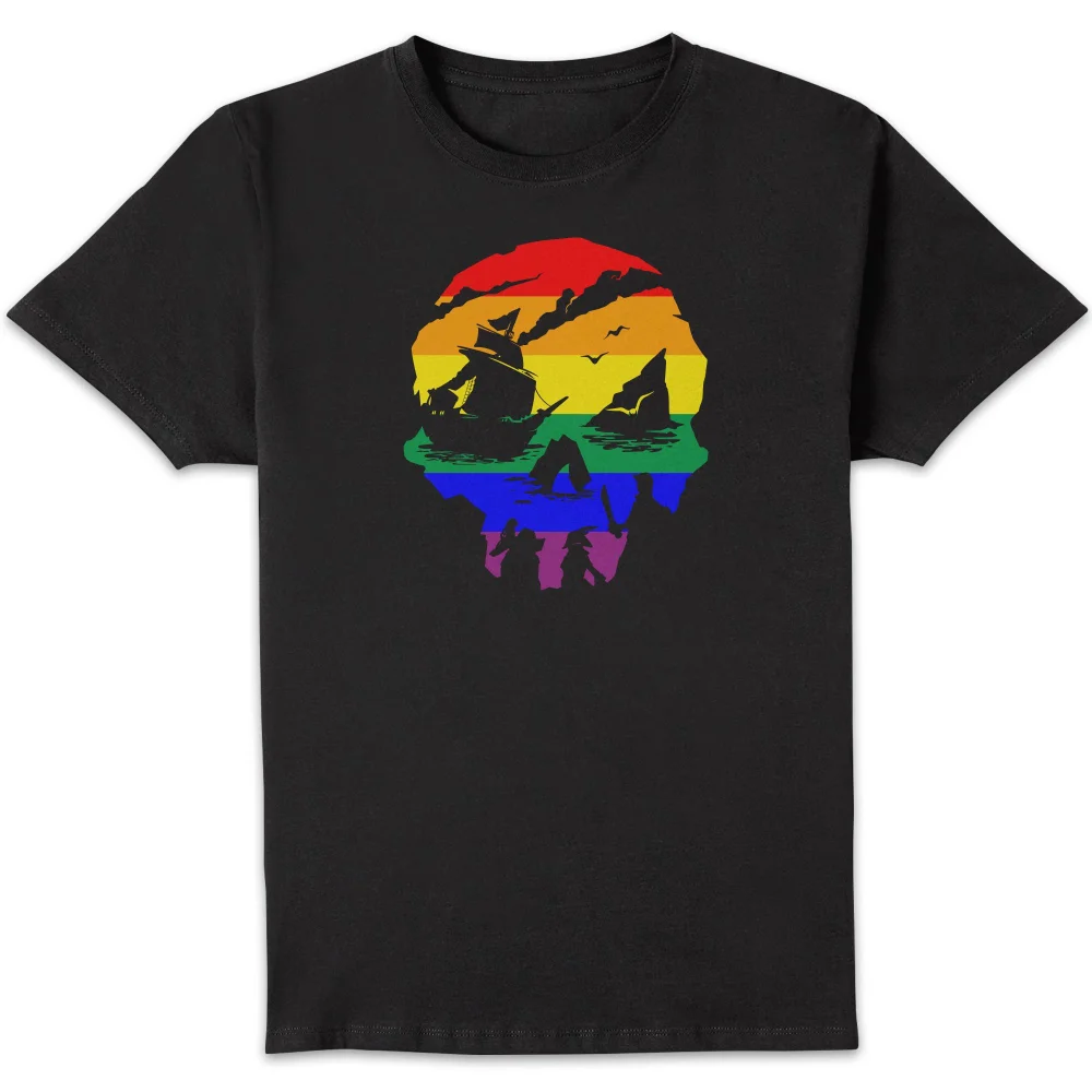 Sea Of Thieves Reaper's Mark Pride Unisex T-Shirt - Black - S Afbeelding 1