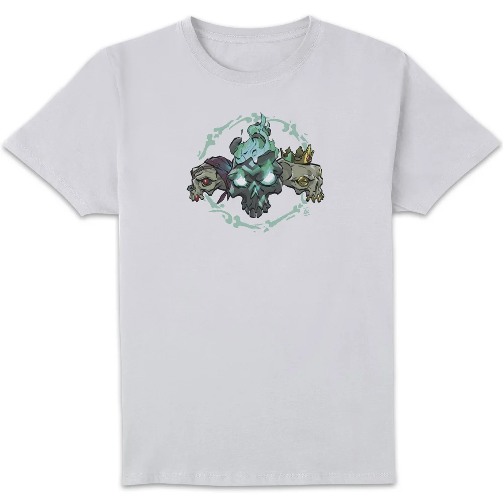 Sea Of Thieves Triple Skulls Unisex T-Shirt - White - S Afbeelding 1