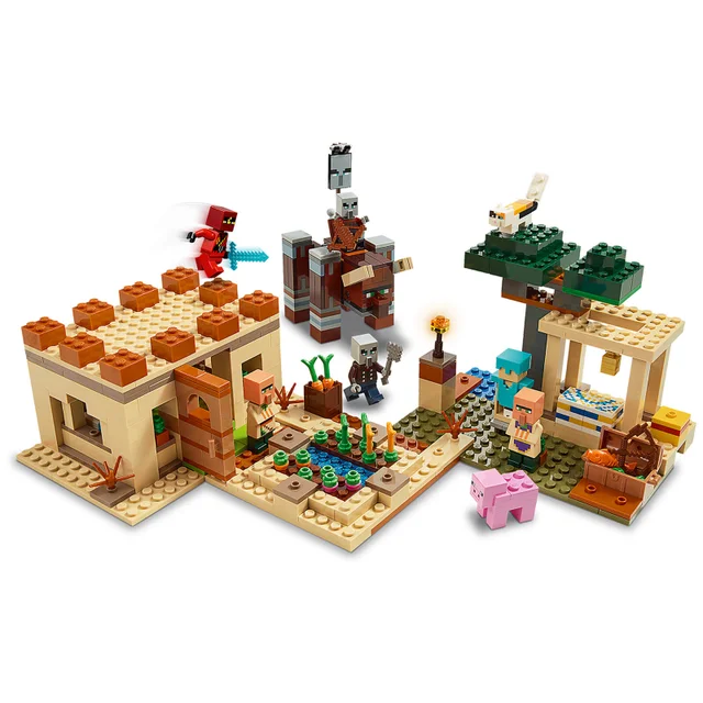 LEGO 21160 Minecraft De Illager overval Dorp Bouwset met Poppetjes van Illager, Villager en Kai voor Kinderen vanaf 8 Jaar