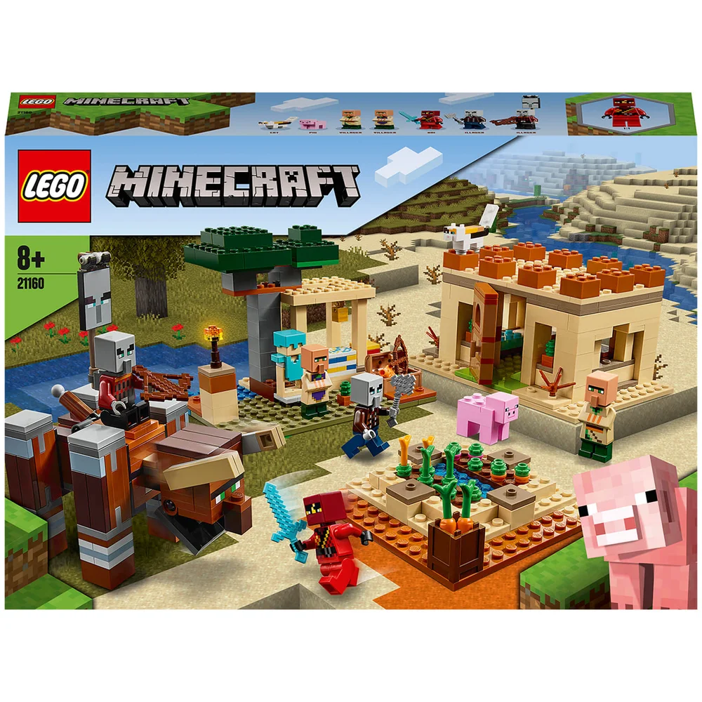 LEGO 21160 Minecraft De Illager overval Dorp Bouwset met Poppetjes van Illager, Villager en Kai voor Kinderen vanaf 8 Jaar Afbeelding 1