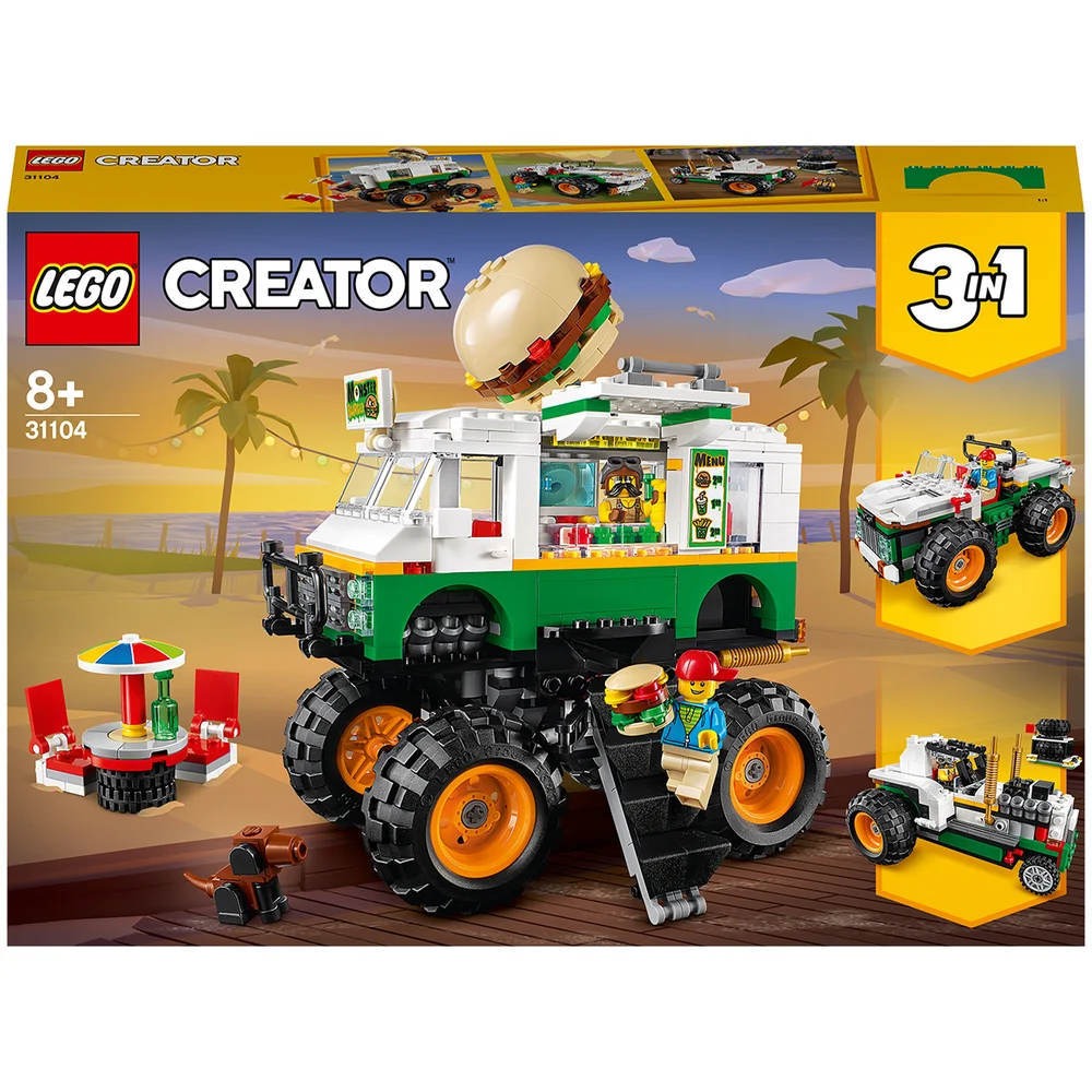 LEGO Creator: 3in1 Monster Hamburger Truck Bouwset (31104) Afbeelding 1