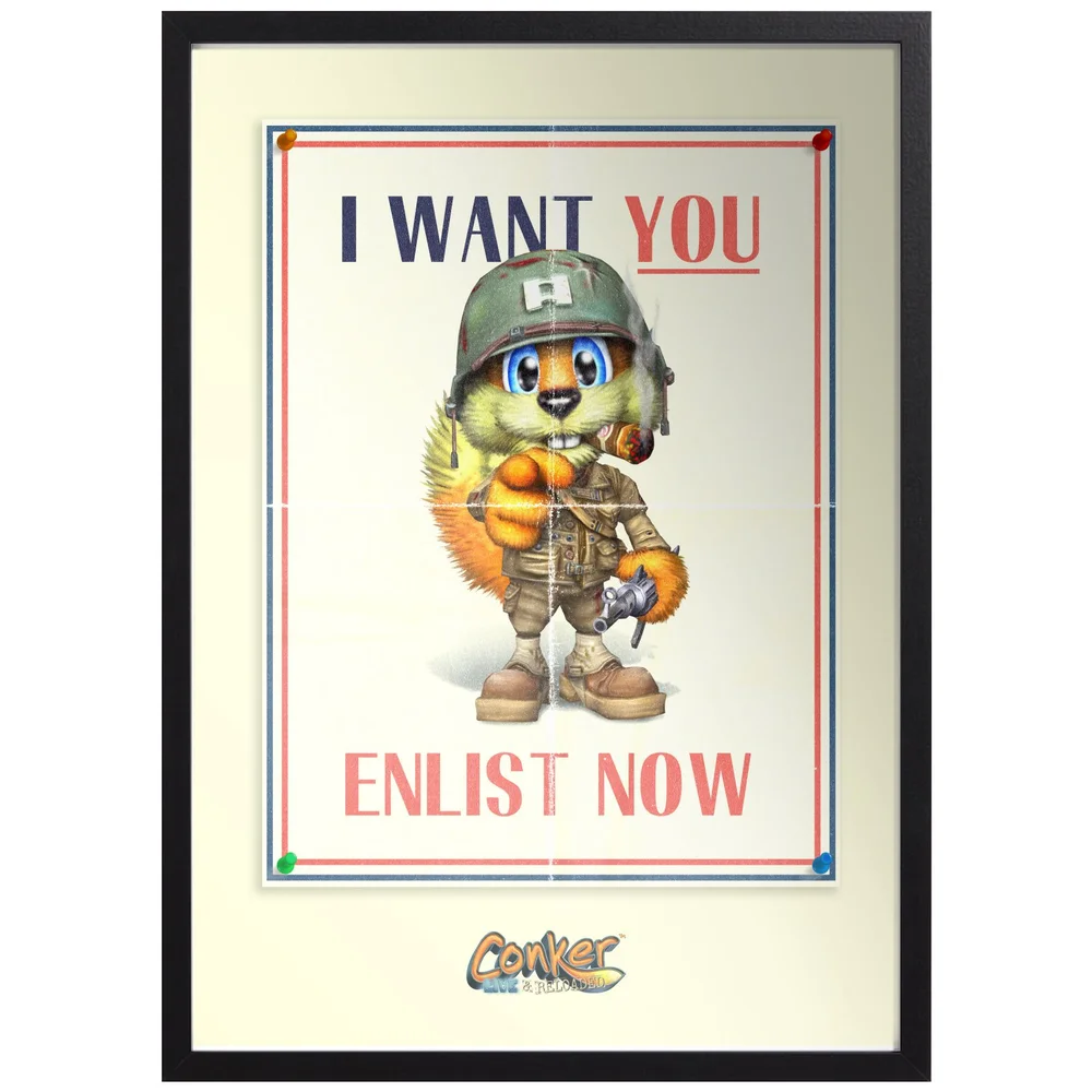Conker I Want You Giclee Art Print - A4 - Print Only Afbeelding 1