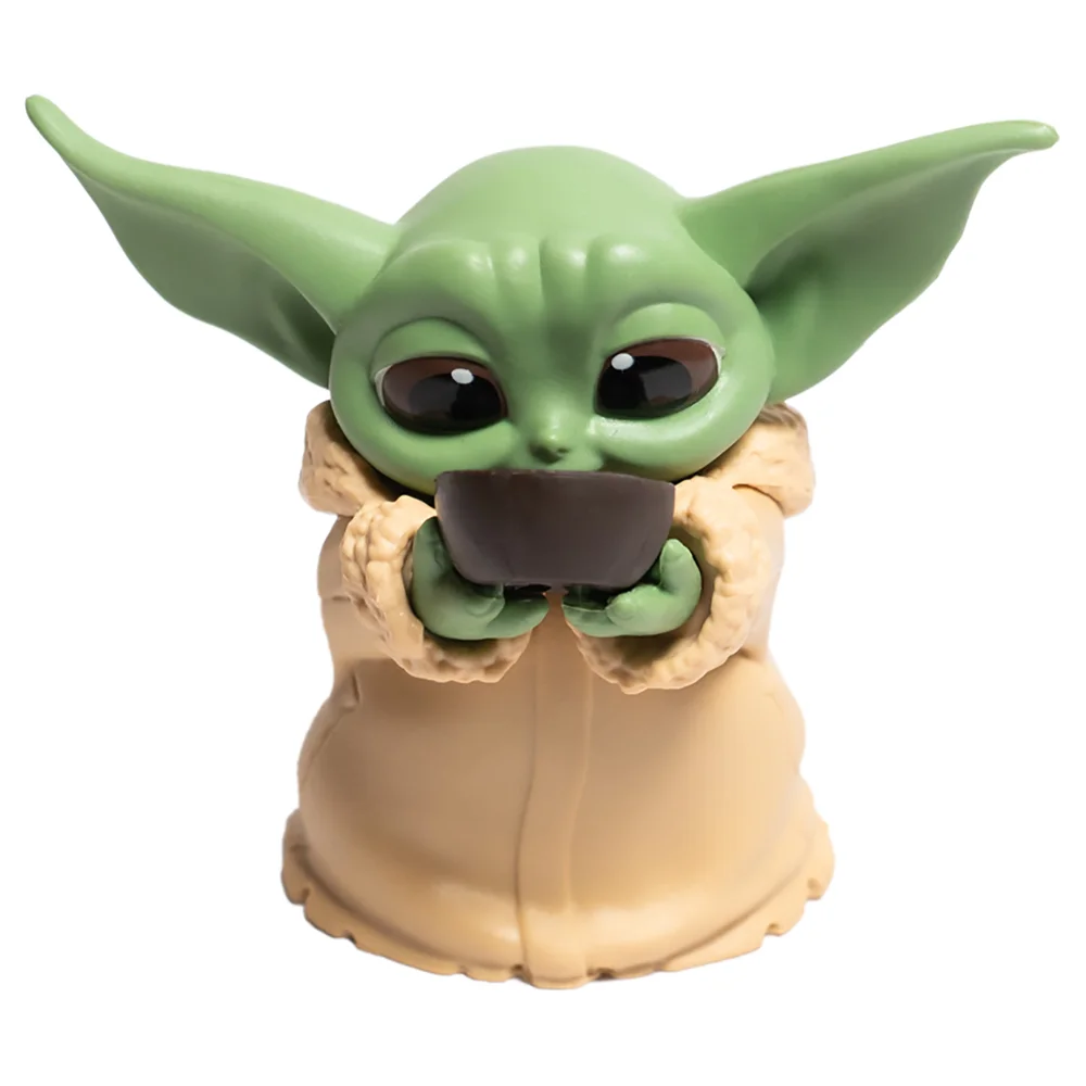 Hasbro Star Wars: The Mandalorian Baby Bounties "Sipping Soup" Mini Figure Afbeelding 1