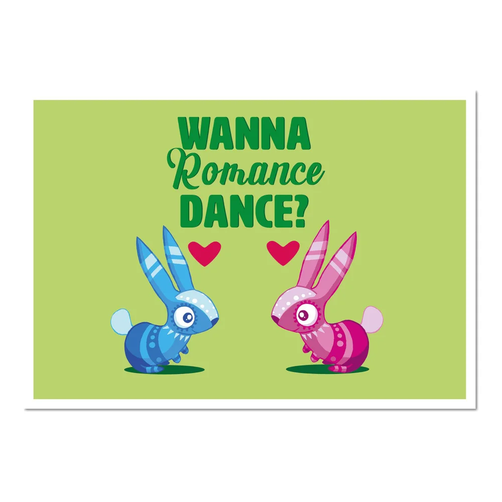 Viva Piñata Wanna Romance Dance Rabbit Art Print Giclee Art Print - A4 - Print Only Afbeelding 1