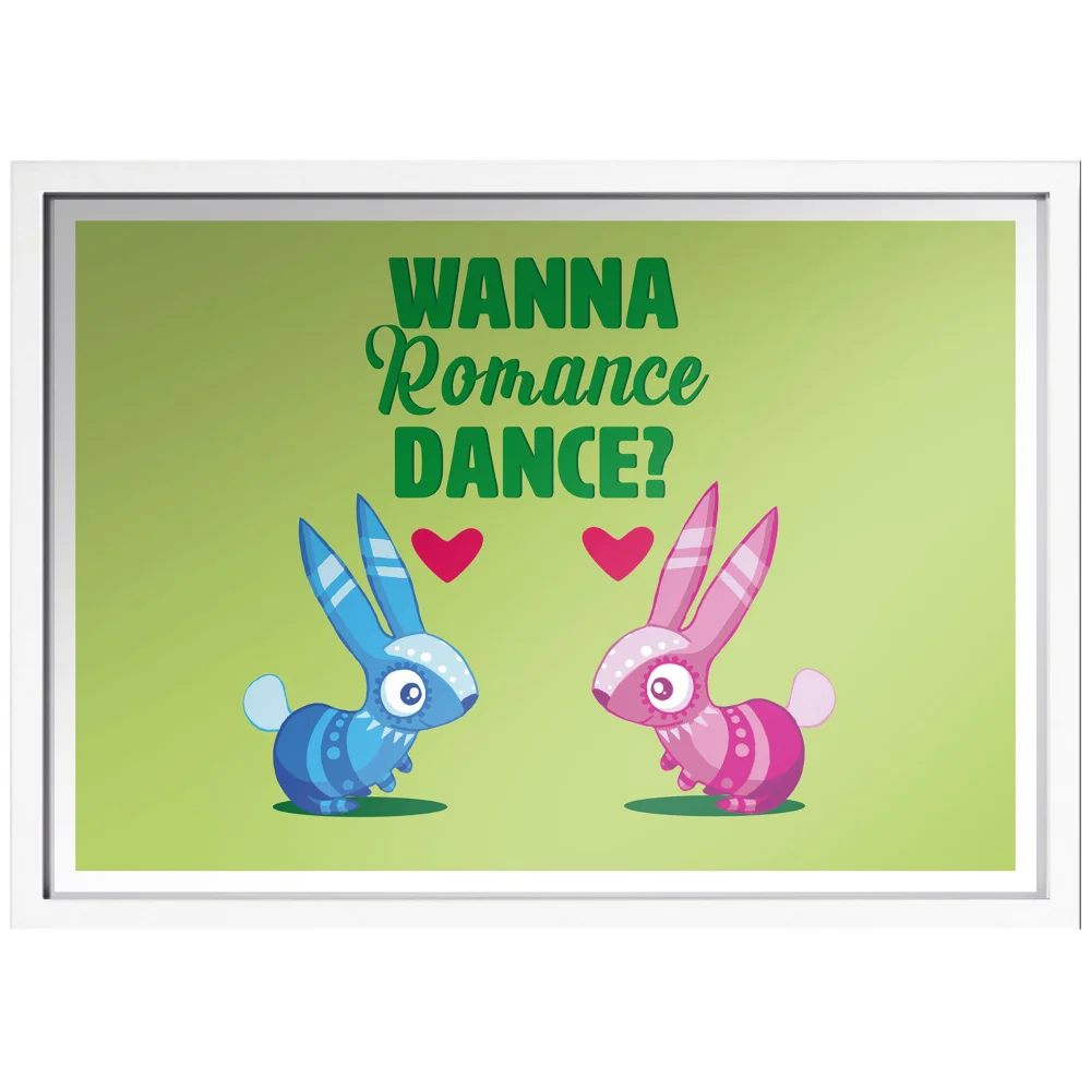 Viva Piñata Wanna Romance Dance Rabbit Art Print Giclee Art Print - A3 - White Frame Afbeelding 1