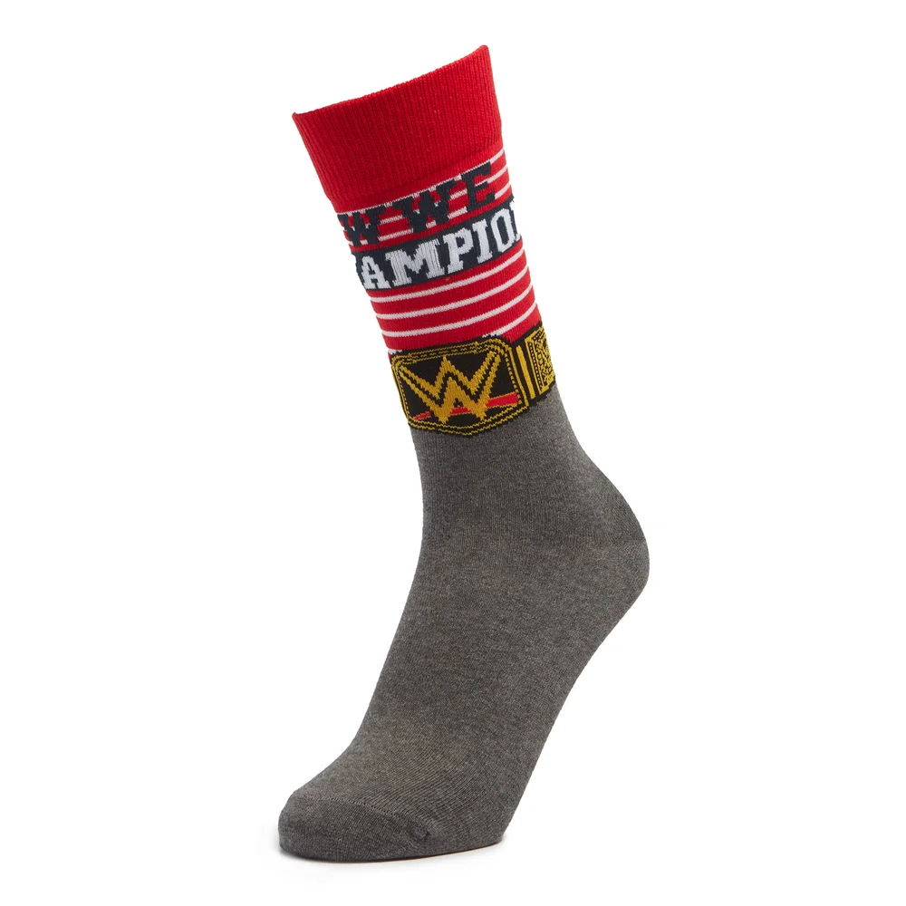 Men's WWE Champion Belt Socks - Grey - UK 4-7.5 Afbeelding 1
