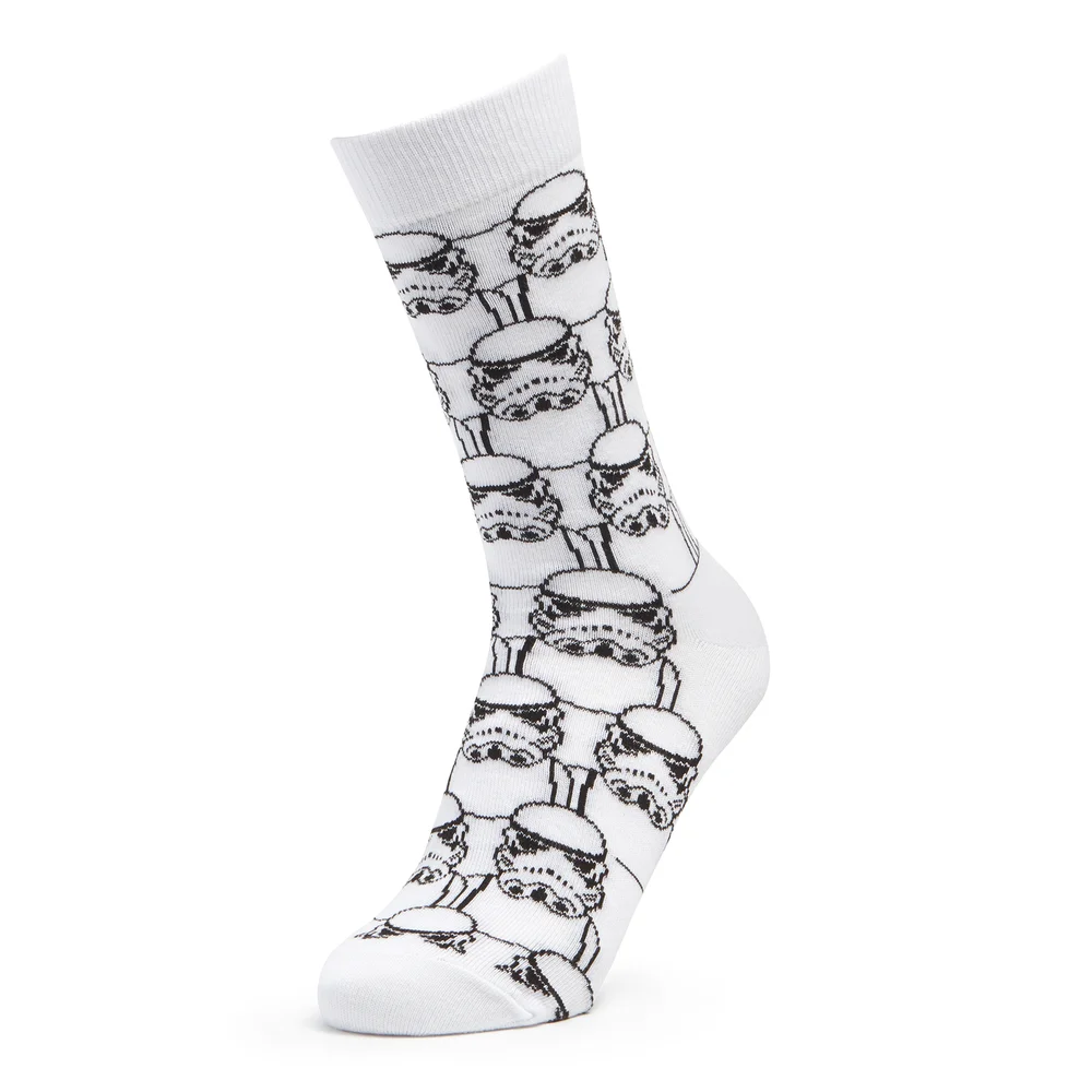 Men's Storm Trooper Repeat Socks - White - UK 4-7.5 Afbeelding 1