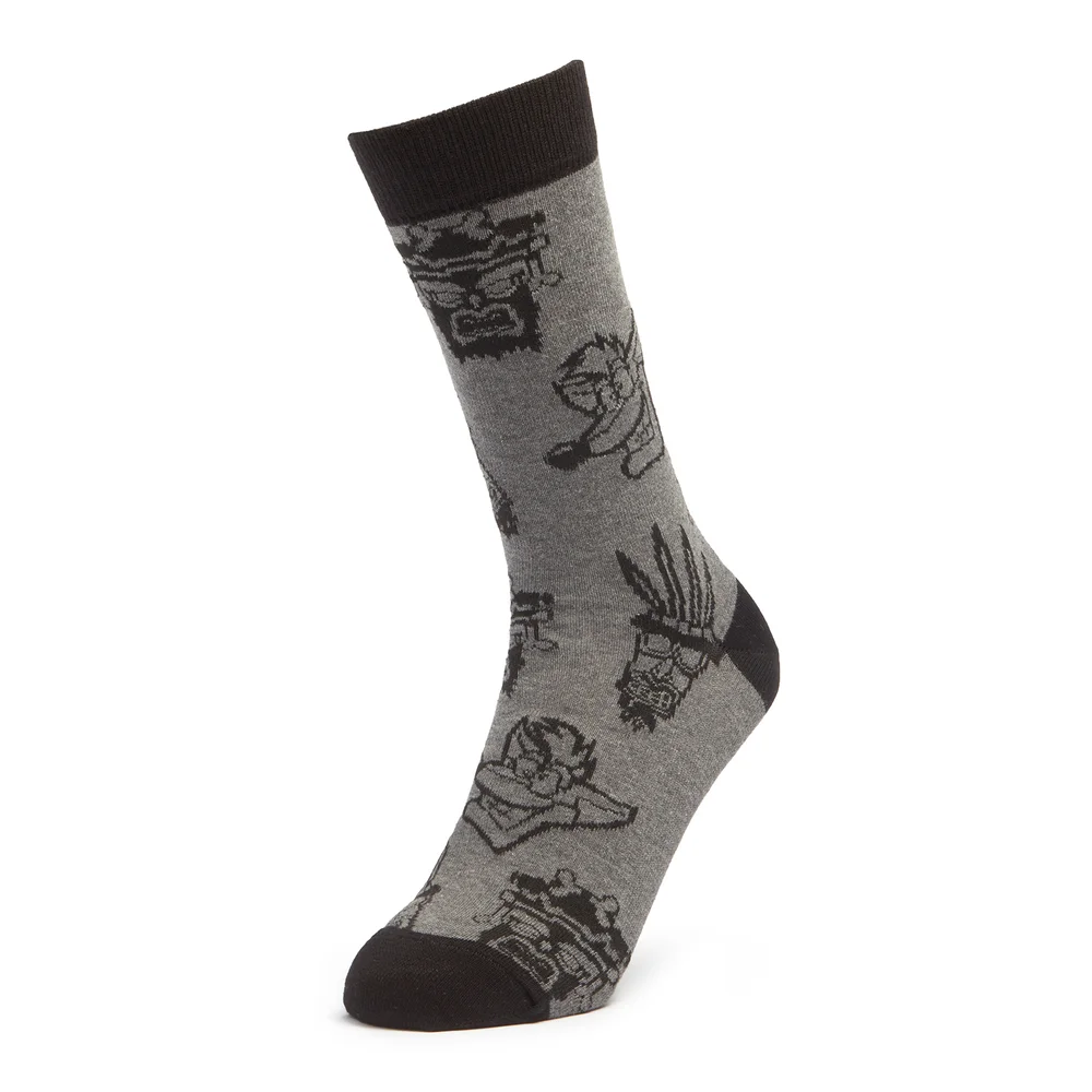 Men's Crash Bandicoot All Over Print Socks - Grey - UK 4-7.5 Afbeelding 1