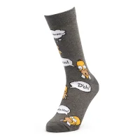 Men's Simpsons Homer Repeat Socks - Charcoal