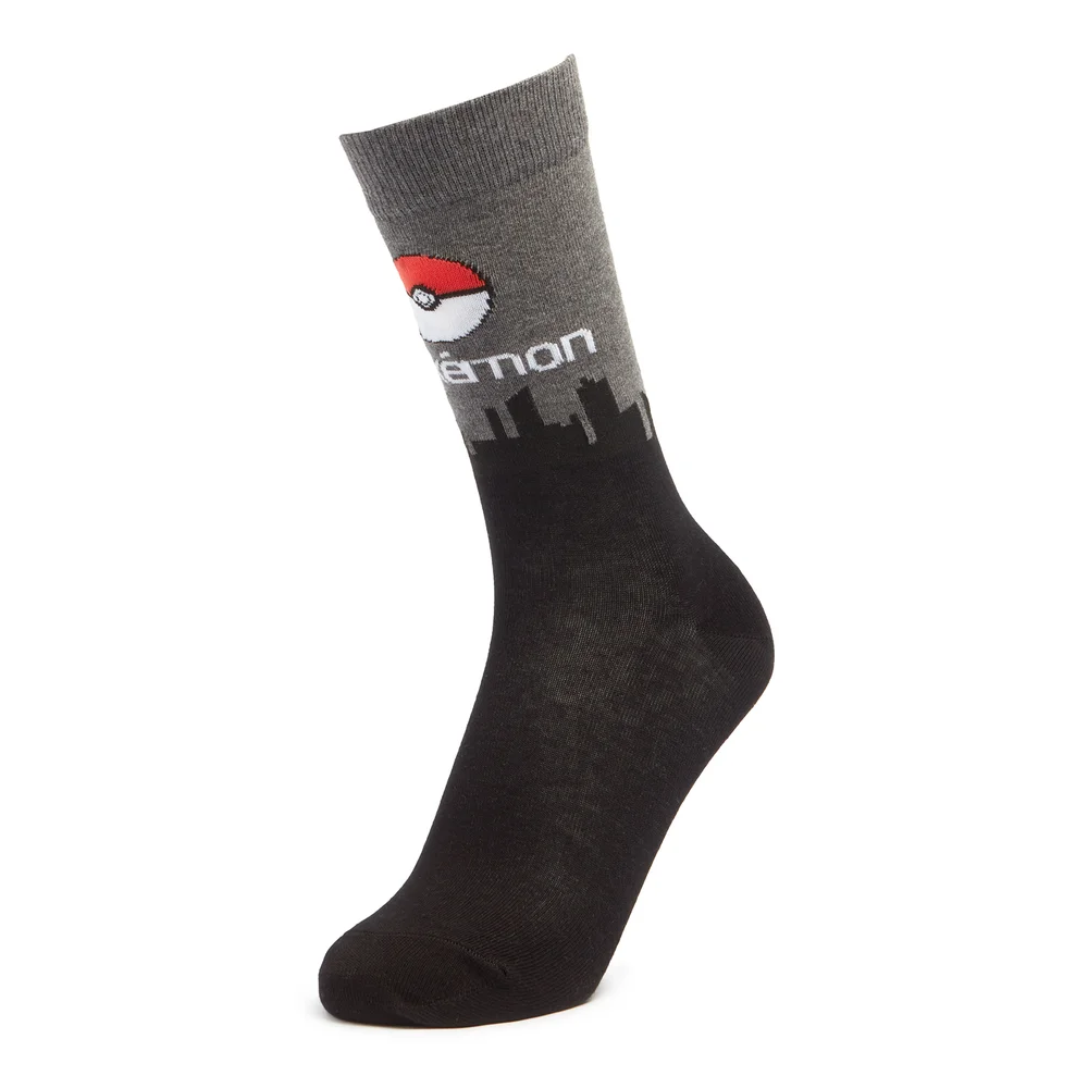 Men's Pokémon Skyline Socks - Black - UK 4-7.5 Afbeelding 1