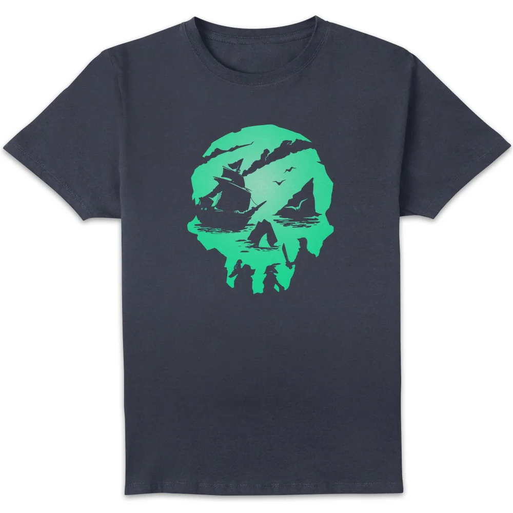 Sea Of Thieves 2nd Anniversary Skull Unisex T-Shirt - Navy - S Afbeelding 1