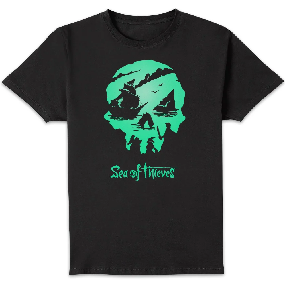 Sea Of Thieves 2nd Anniversary Logo Unisex T-Shirt - Black - S Afbeelding 1