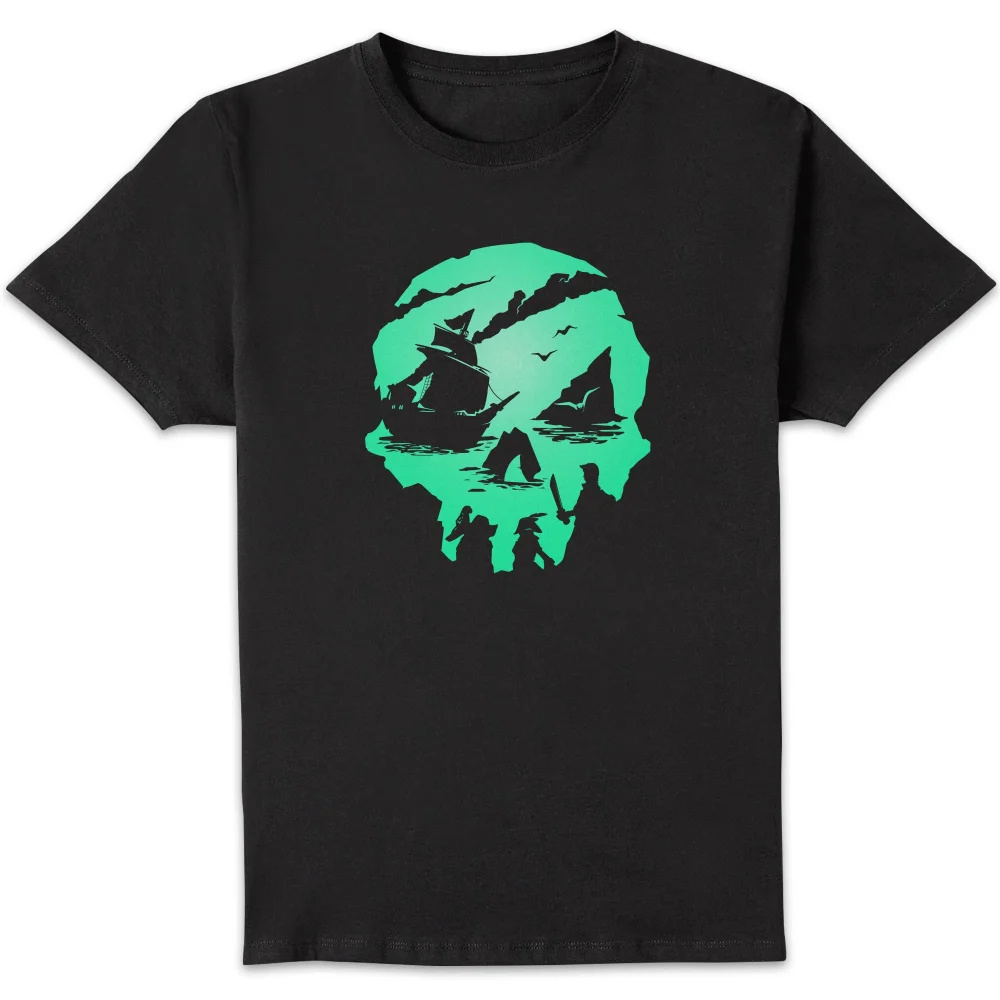 Sea Of Thieves 2nd Anniversary Skull Unisex T-Shirt - Black - S Afbeelding 1