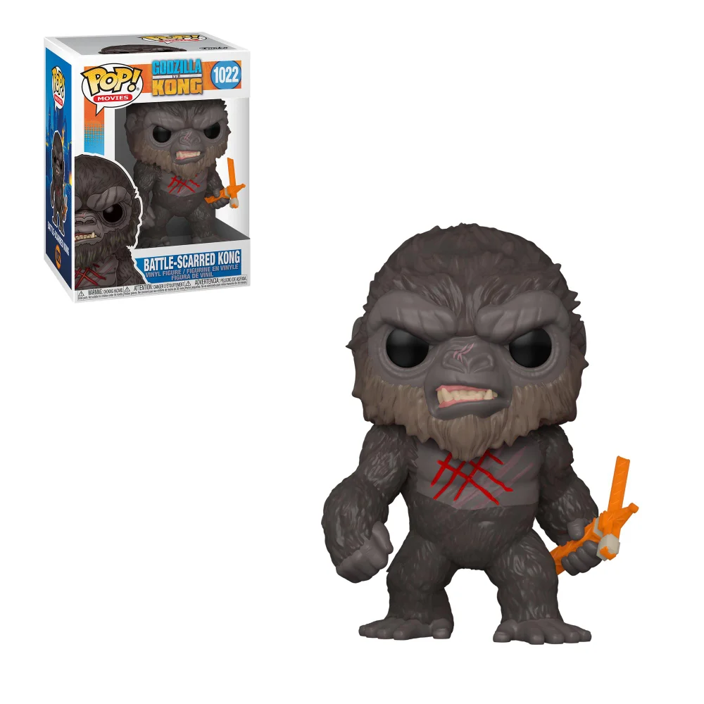 Godzilla vs Kong Battle Worn Kong Pop! Vinylfiguur Afbeelding 1