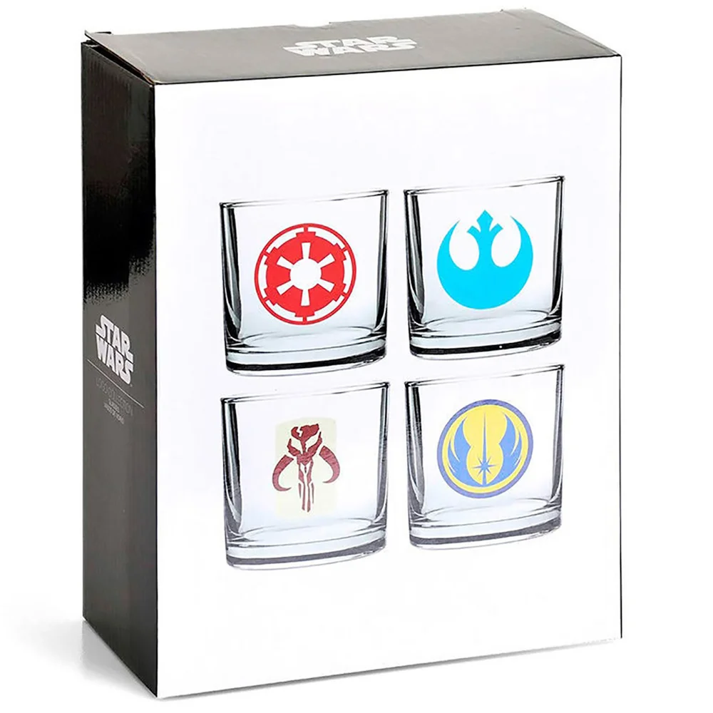 Star Wars Glazen Set van 4 Klassieke Logo's Afbeelding 1