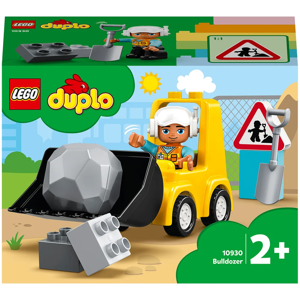LEGO 10930 DUPLO Town Bulldozer Bouwvoertuigen Speelgoed voor Peuters vanaf 2+ Jaar, Peuterspeelgoed, Fijne Motoriek Afbeelding 1