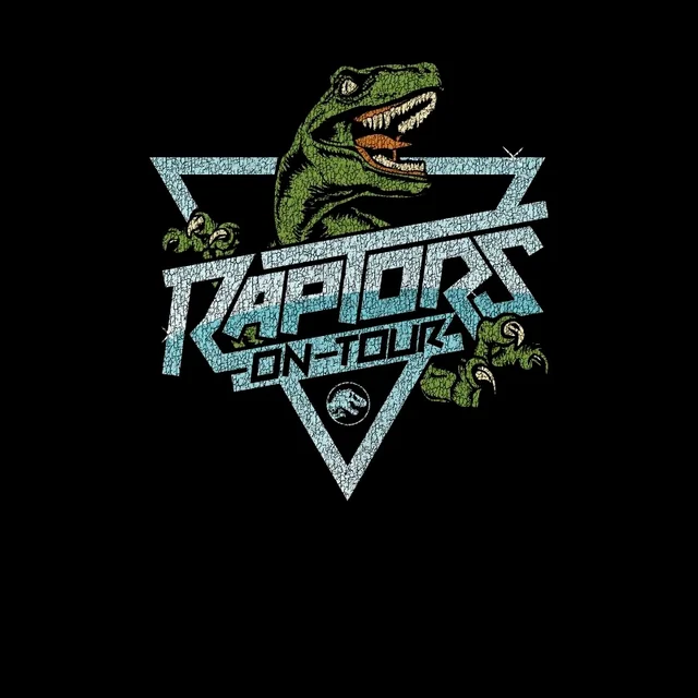 Jurassic Park Raptors On Tour Stroke Men's T-Shirt - Zwart