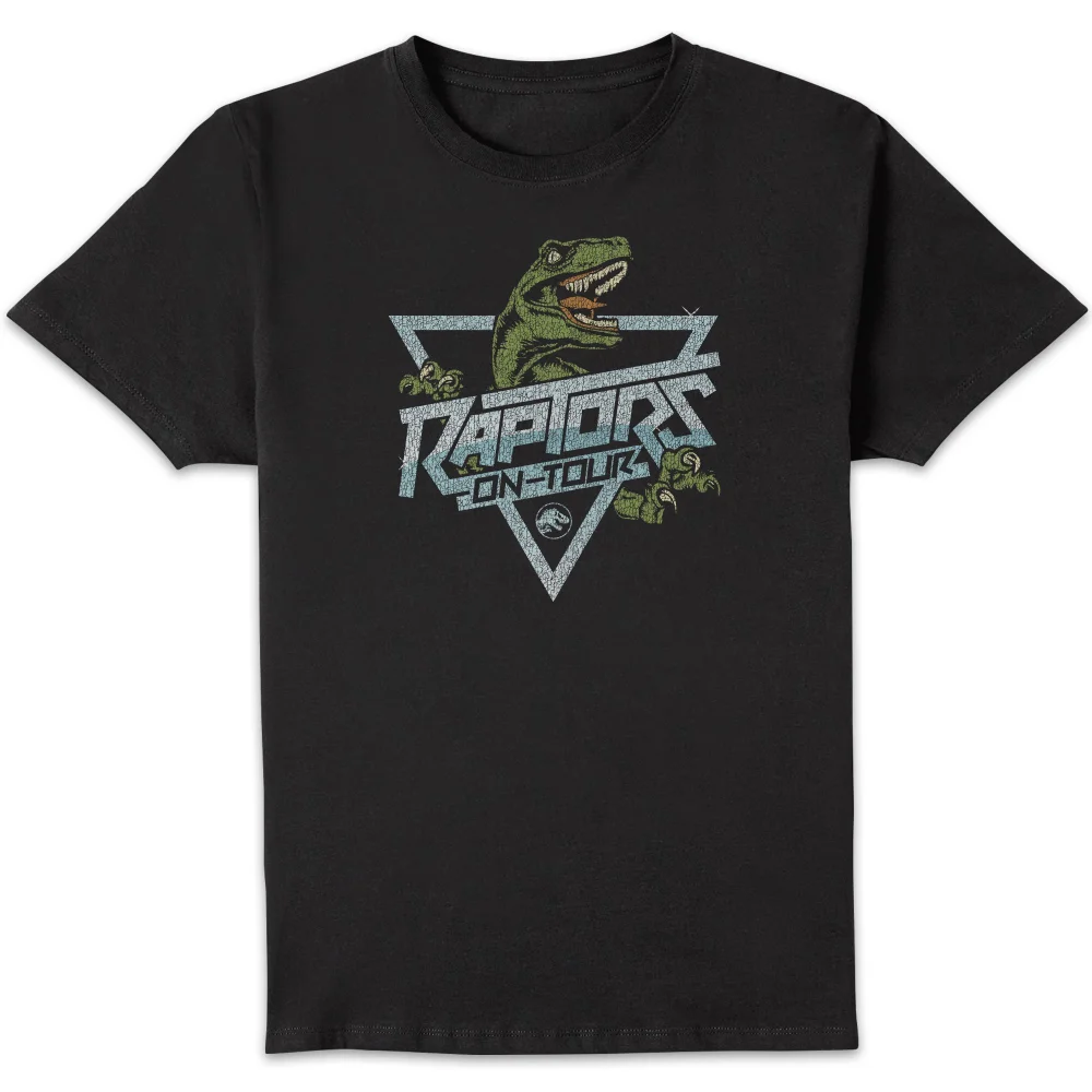 Jurassic Park Raptors On Tour Stroke Men's T-Shirt - Zwart - S Afbeelding 1