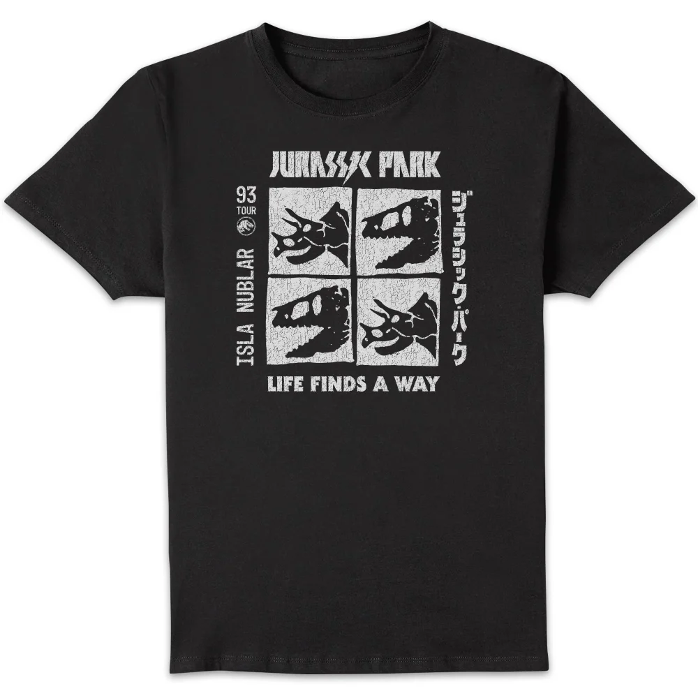 Jurassic Park The Faces Men's T-Shirt - Zwart - S Afbeelding 1