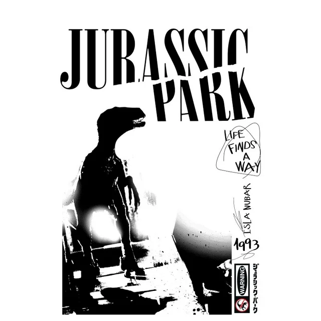 Jurassic Park Isla Nublar Punk Men's T-Shirt - Wit