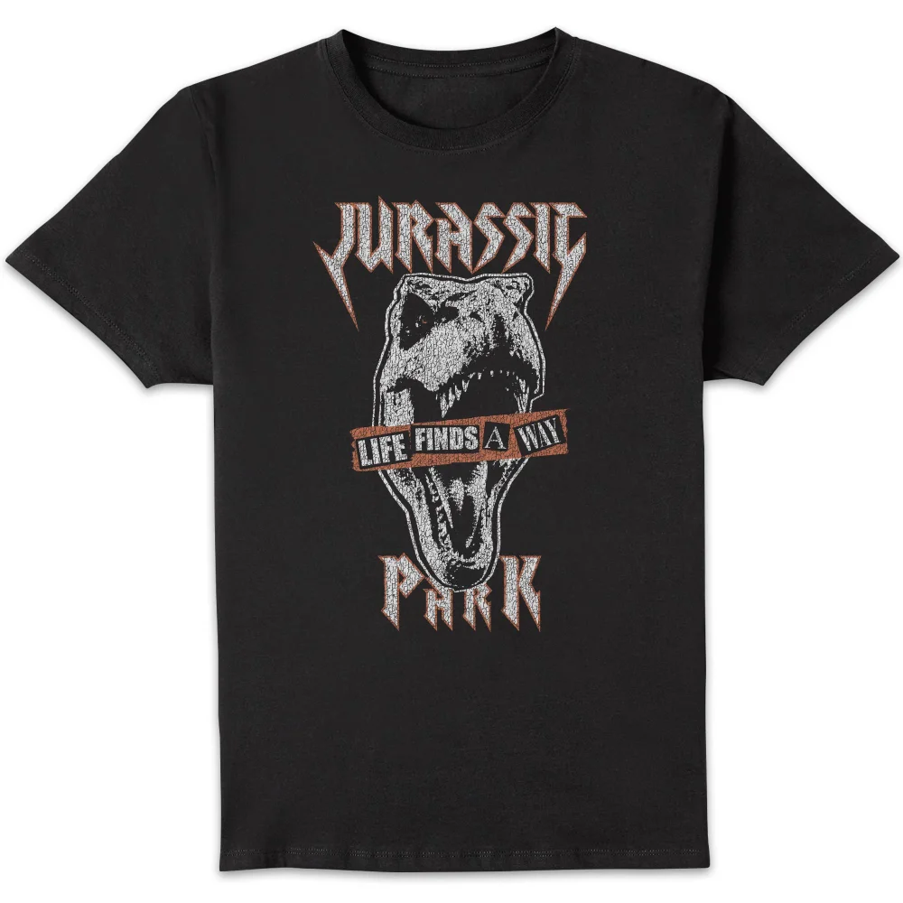 Jurassic Park Rex Punk Men's T-Shirt - Zwart - S Afbeelding 1