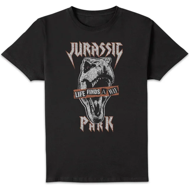 Jurassic Park Rex Punk Men's T-Shirt - Zwart
