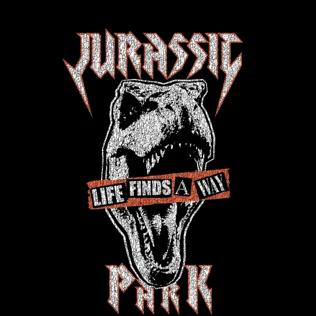 Jurassic Park Rex Punk Men's T-Shirt - Zwart