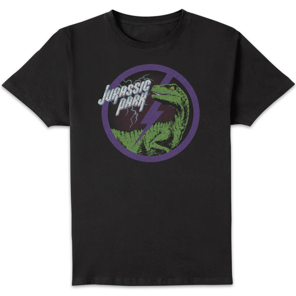 Jurassic Park Raptor Bolt Men's T-Shirt - Zwart - S Afbeelding 1