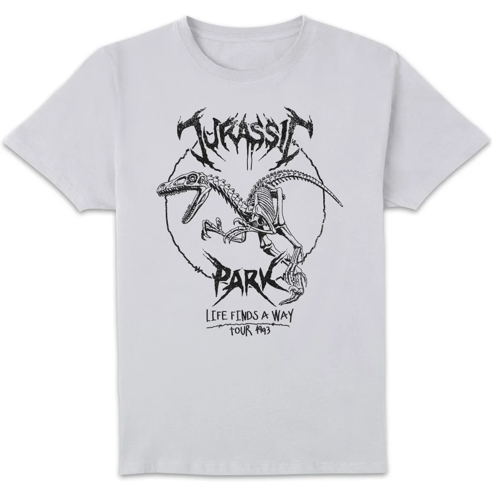 Jurassic Park Raptor Drawn Men's T-Shirt - Wit - S Afbeelding 1