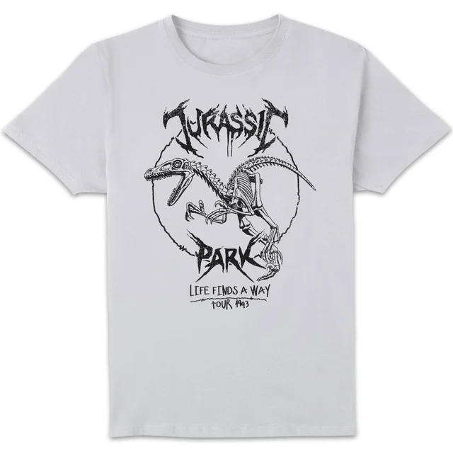 Jurassic Park Raptor Drawn Men's T-Shirt - Wit