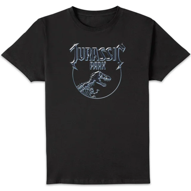 Jurassic Park Logo Metal Men's T-Shirt - Zwart
