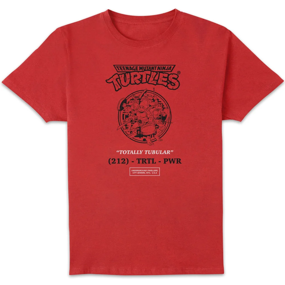 Teenage Mutant Ninja Turtles Totally Tubular Unisex T-Shirt - Rood - S Afbeelding 1
