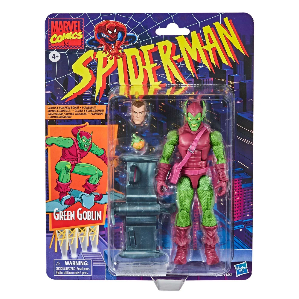 Hasbro Marvel Legends Series Green Goblin, Retro Spider-Man Comics Collectible Action Figure Afbeelding 1