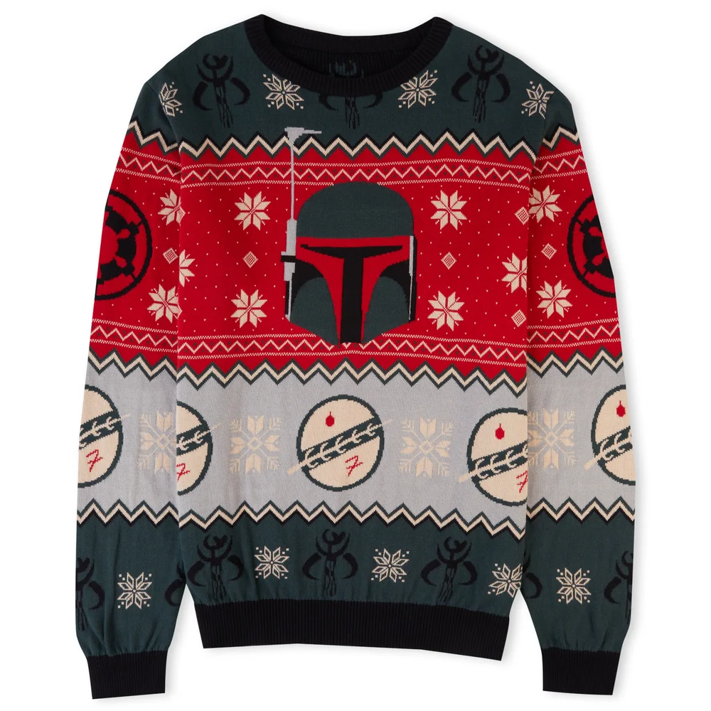 Star Wars Boba Fett Christmas Knitted Jumper Green - XS Afbeelding 1
