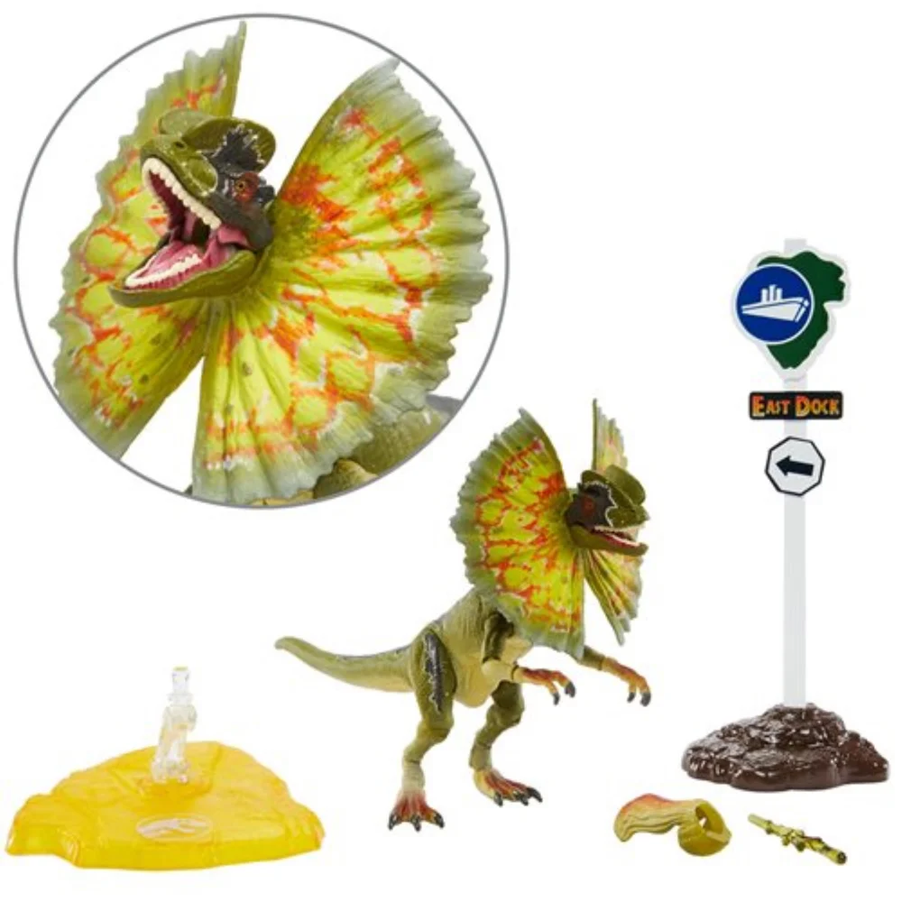 Mattel Jurassic World Amber Collection Action Figure - Dilophosaurus Afbeelding 1