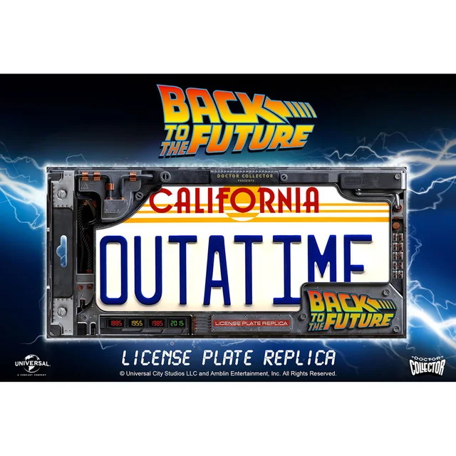 Doctor Collector Back to the Future Outatime Nummerplaat Replica
